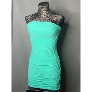 Shein Bae Sleeveless Mint Green‎ Sparkly Mini Dress Size Small